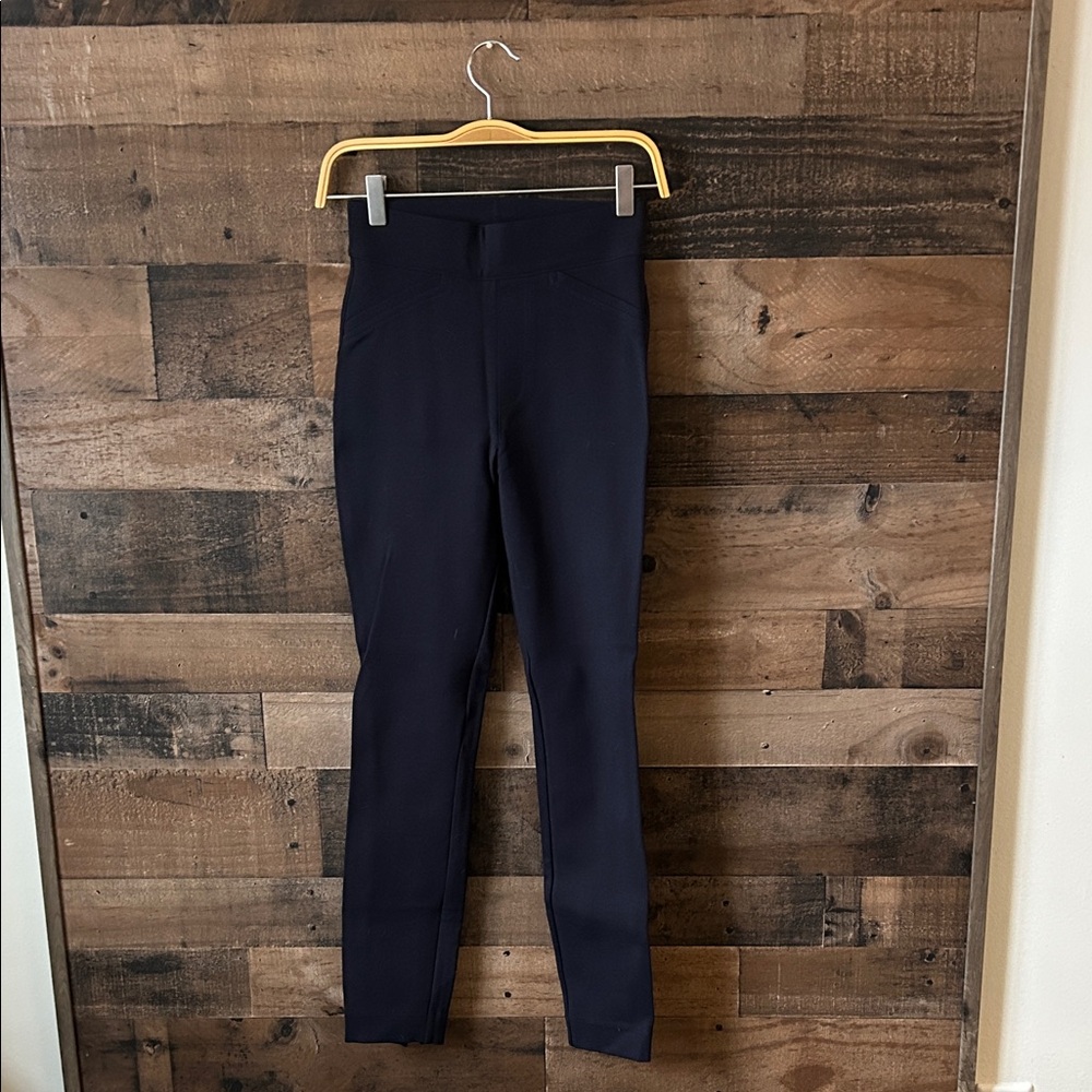 SPANX Navy High-Rise Slim Ponte Leggings EUC